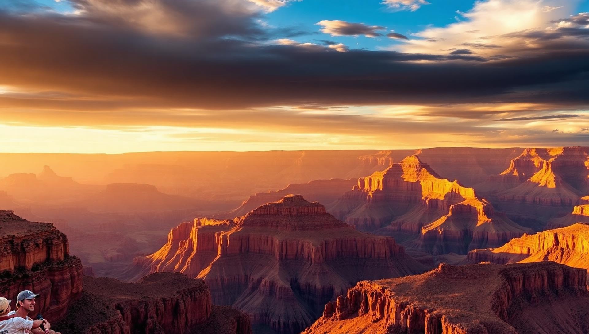 Grand Canyon i gyllent kveldslys